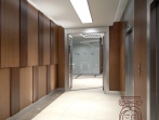 Дизайн бизнес центра. Интерьер лифтового холла.